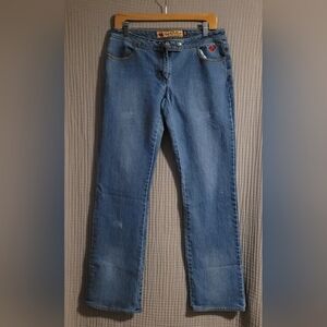 RARE OG Vintage Apple Bottoms Medium Wash Straight Leg Jeans - Size 10